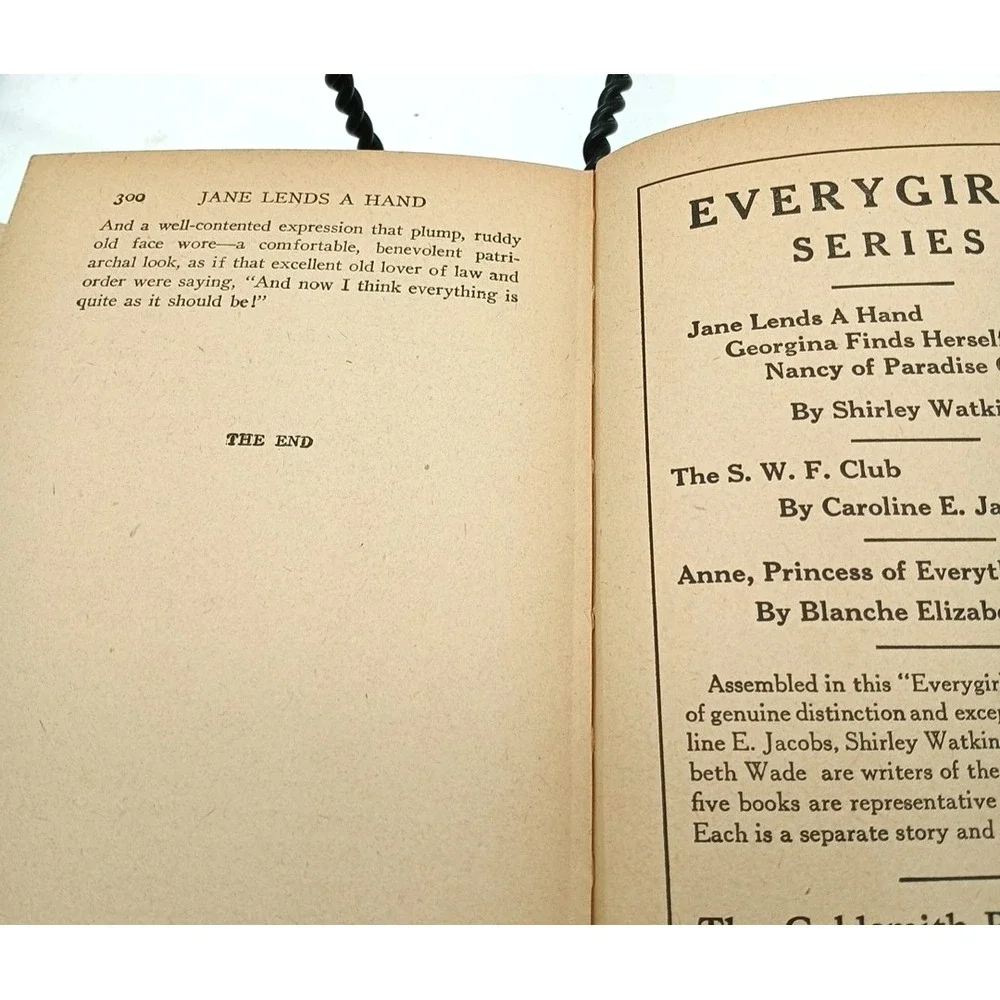 Jane‎ Lends A Hand by Shirley Watkins 1923 Antique Hardcover w Dust Jacket